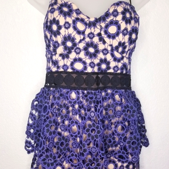 Anthropologie Just Me lace overlay dress size L - Picture 6 of 16